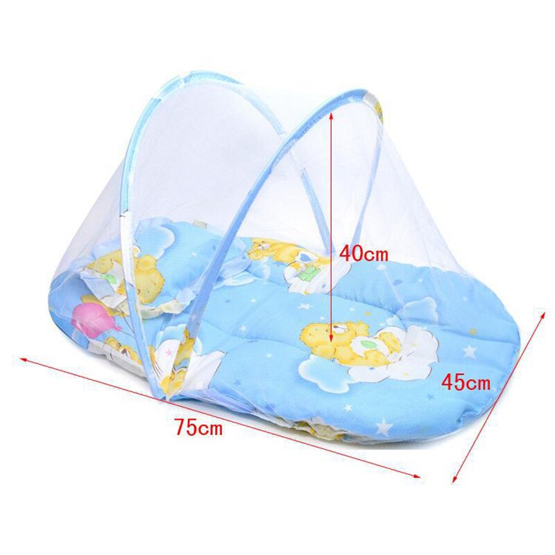 Lit de bébé Portable pliable enfants lit de bébé fermeture éclair moustiquaire tente berceau coussin de couchage pliable Portable