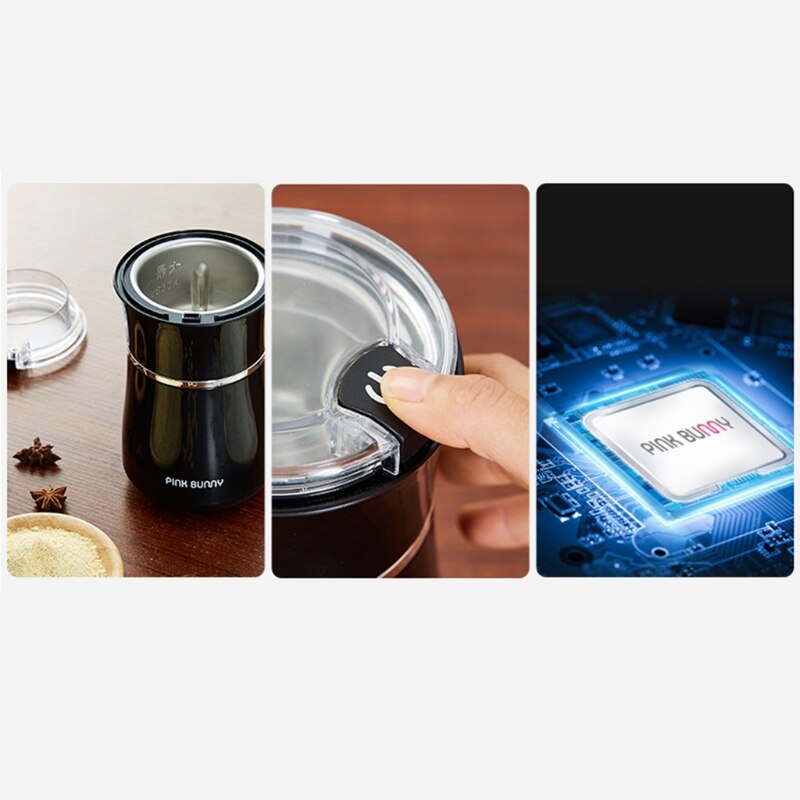 Mini molinillo de café eléctrico, granos, especias, licuadora molino, tuerca, máquina de molienda de semillas