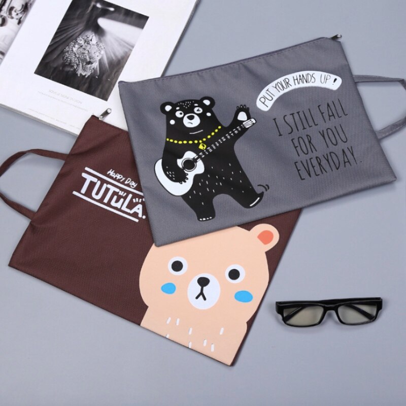 Oxford cloth A4 portable zipper file bag organize storage file organizer school office