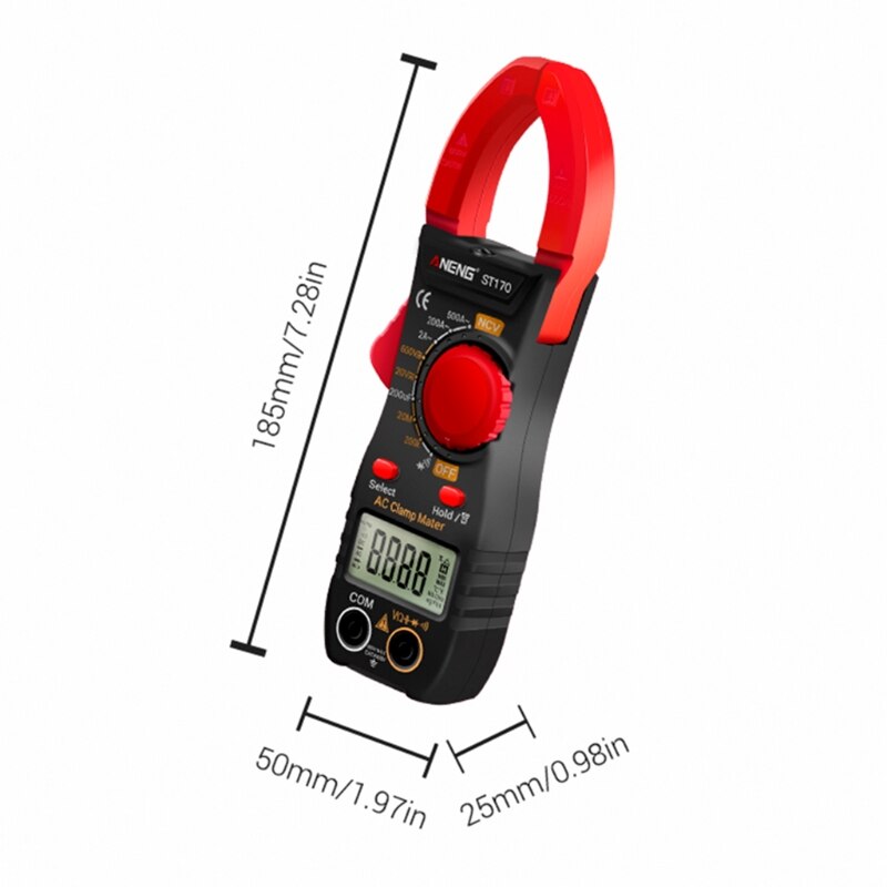 69HF High Accuracy Clamp Meter Amp Meter True RMS Multimeter Auto-ranging Volt Tester