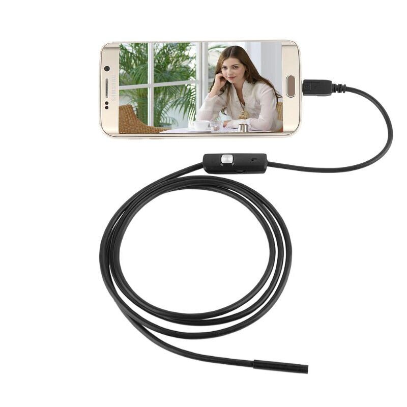 7mm hd vandtæt endoskop usb-kabel blødt kabel slange rør detektion endoskop 2m kompatibel android smartphone computer