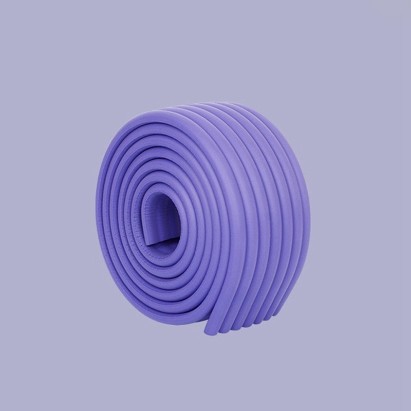 2M Desk Edge Guard Strip Self-Adhesive Door and Window Sealing Strip Baby Safety Table Corner Protection Anti-collision Strip: Purple