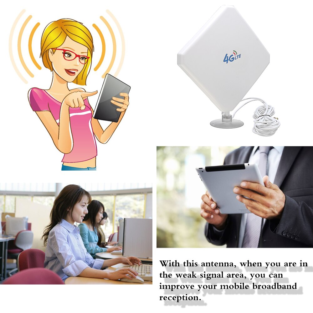 4G Lte Dual Mimo Mobiele Telefoon 35dBi Antenne Booster Antenne TS9 Plug Kabel Voor Huawei BI622 Signaal Enhancement Versterker
