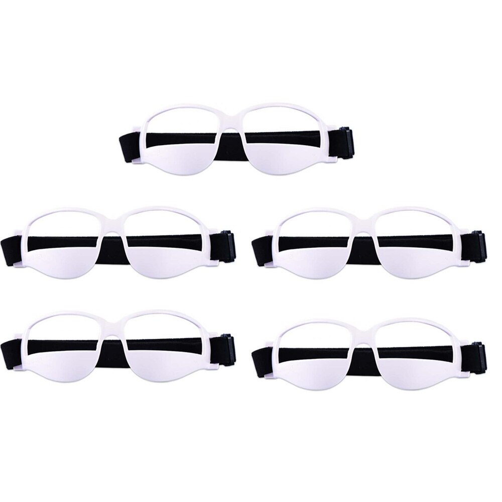 10 Uds baloncesto deporte gafas para driblar goteo especificaciones gafas marcos deportivos para anteojos de baloncesto formación: white 5 pcs