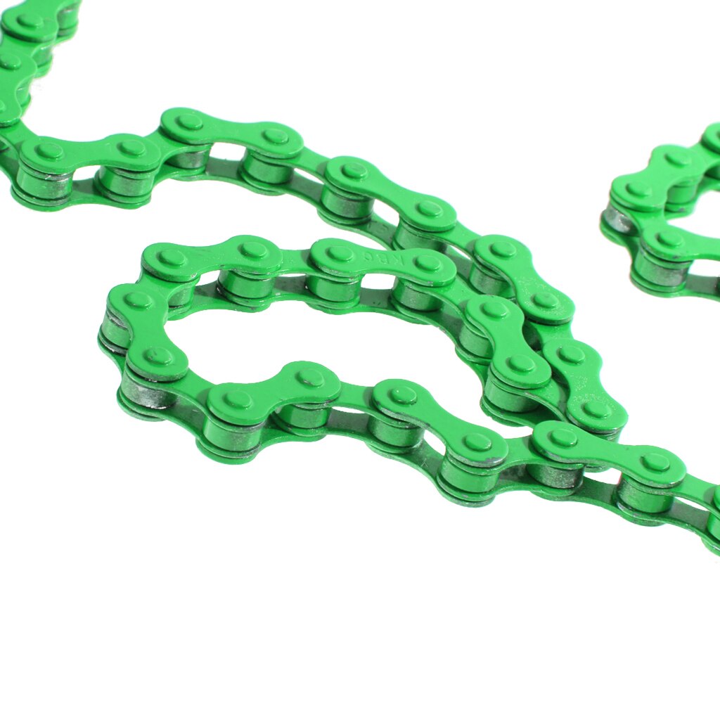 Bike Chain Fixed Gear Track BMX Single Speed Chains 1/2' X 1/8' Green Color