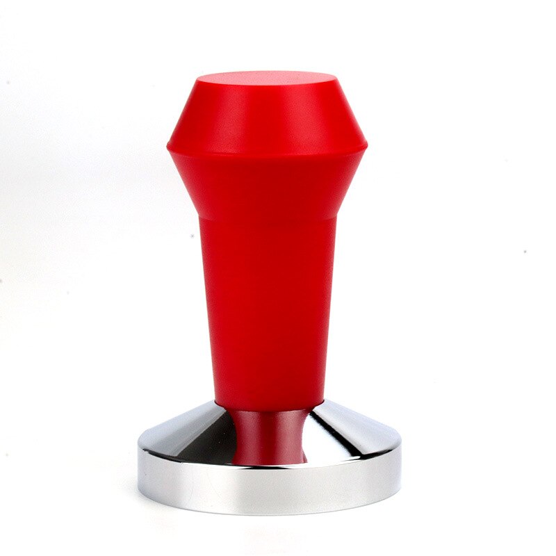 Food Grade 51/53/58mm Espresso Coffee Tamper Coffee Powder Hammer Press Flat Base Barista Accessories: Red / 58mm
