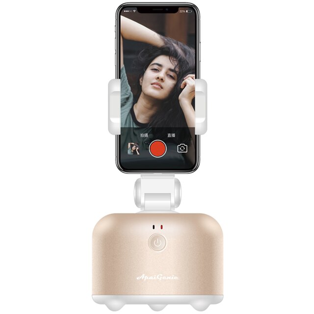 360 obrót automatyczny na żywo nagrywanie wideo śledzenie obiektu mini Smartphone Vlog Selfie Stick statyw telefonu stojak czarny: złoto