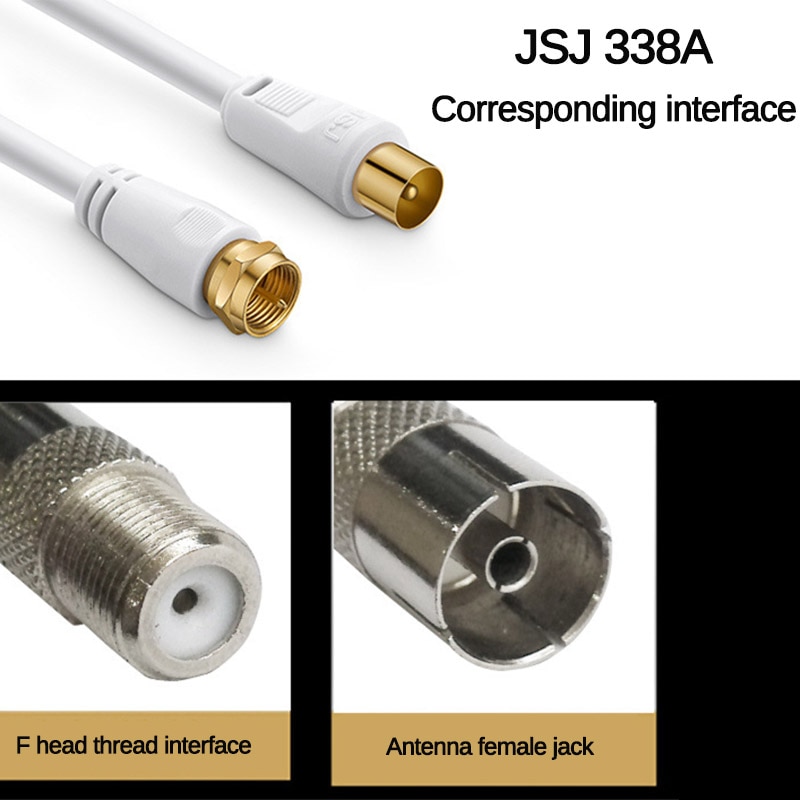 1/1.8/3/5m HD Digital TV Line Video Cable for High-definition Television HD Antenna TV / M-TV / STB TV Line