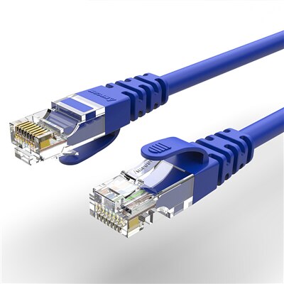 AMPCOM Ethernet Kabel RJ45 Cat5e Lan Kabel UTP CAT 5e RJ 45 Netzwerk Kabel Patchkabel 100Mbps 100Mhz 24AWG für Desktop-Computer: Blue / 3m