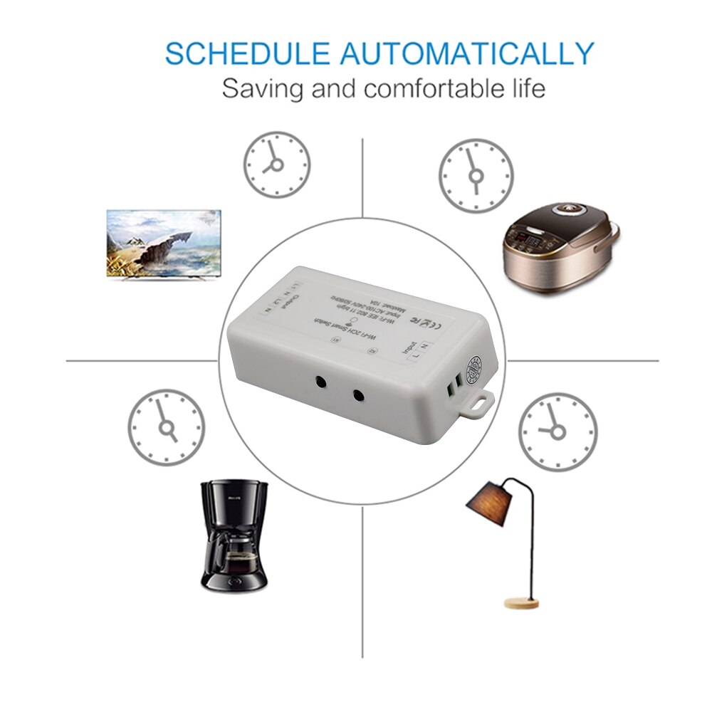 ACCKIP 2 Weg Wifi Smart Licht Schalter Tuya APP Wireless Remote Voice Control Arbeitet mit Alexa Google 2 Kanäle Ciruit breaker