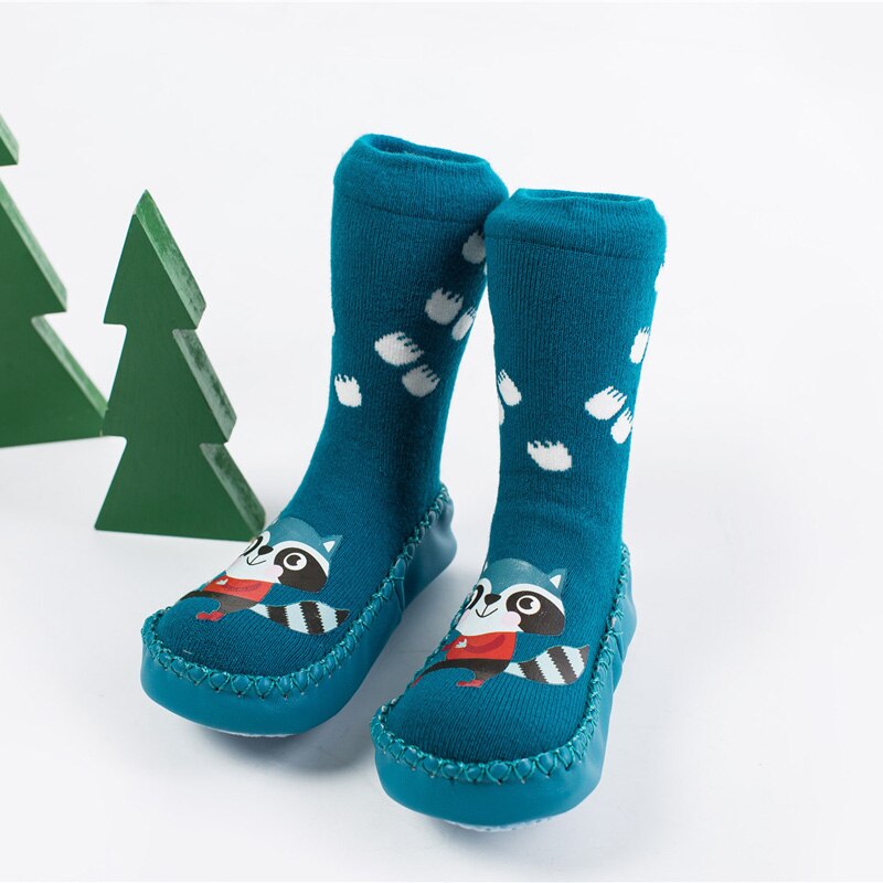 Baby Peuter Sokken En Schoenen Antislip Zachte Bodem Kids Zachte Sokken Katoen Mode Voor Jongen En Meisjes Kinderen Footwear In Een: Dark Blue / 13cm