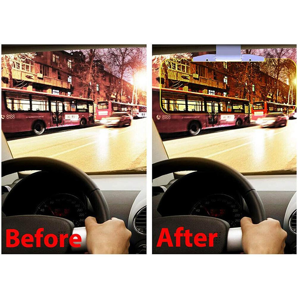 2 In 1 Anti-Glare Car Sun Visor For Day Night Driving Car Visor Sun Blocker Adjustable Car Sunshade Night Vision
