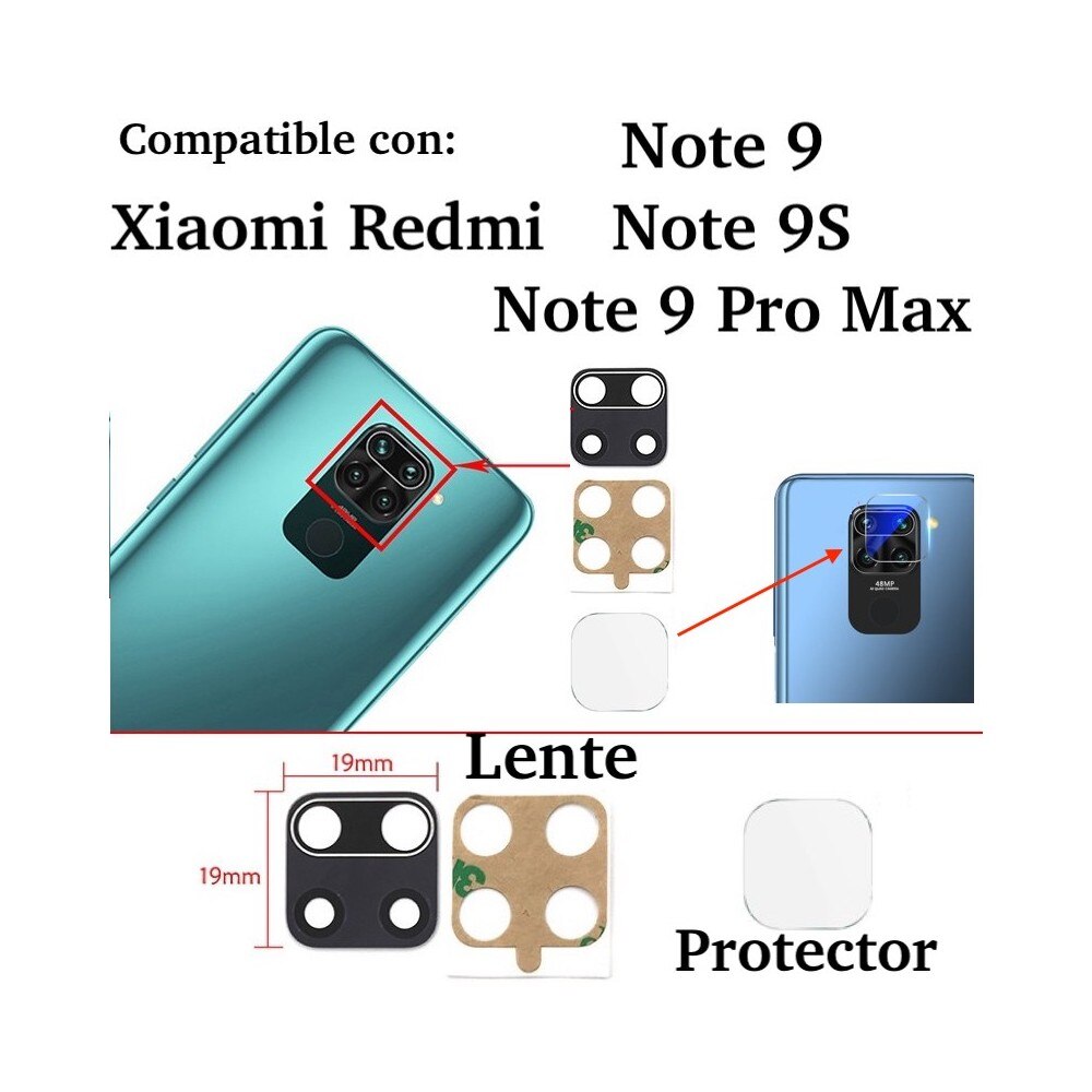 Gehard Glas Protector Xiaomi Redmi Note 9 9S Pro Max Back Rear Camera Lens