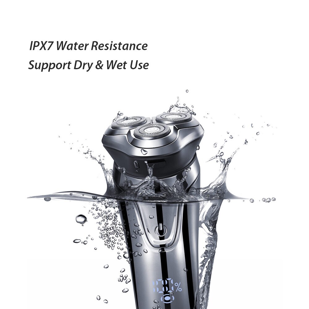 Rasoio da barba elettrico così bianco ES03 originale 3 testa rasatura a secco a umido modalità lavabile comodo pulito indicatore di carica rapida USB a 2 marce