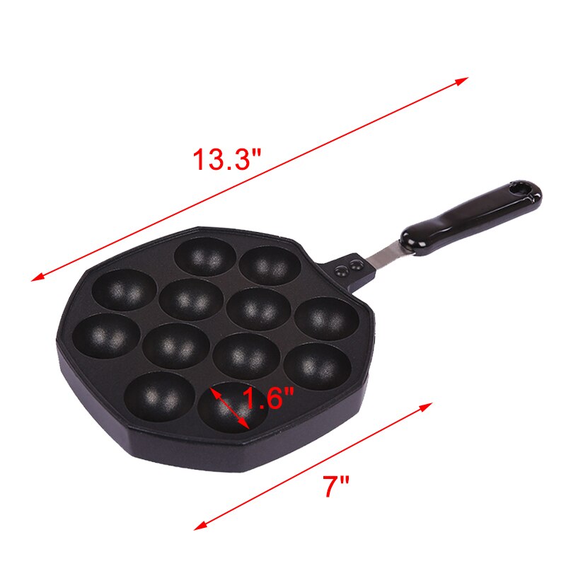 TIKUSAN Gietijzeren Takoyaki Pan - 16 Vormen Japanse Octopusbal Maker