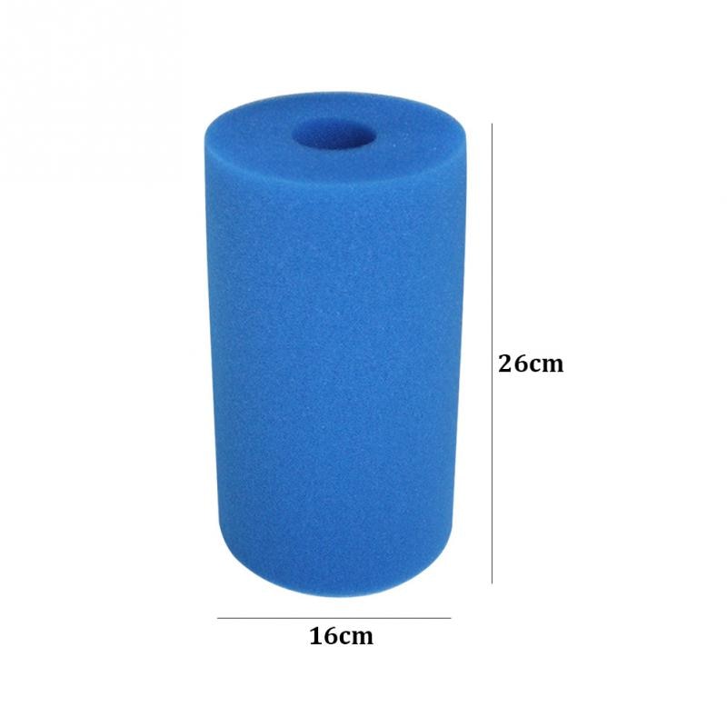 Søjle pool filter skum vaskbar spa holdbar sommersvømning rengøringsværktøj genanvendelige reservedele badekar til intex type b