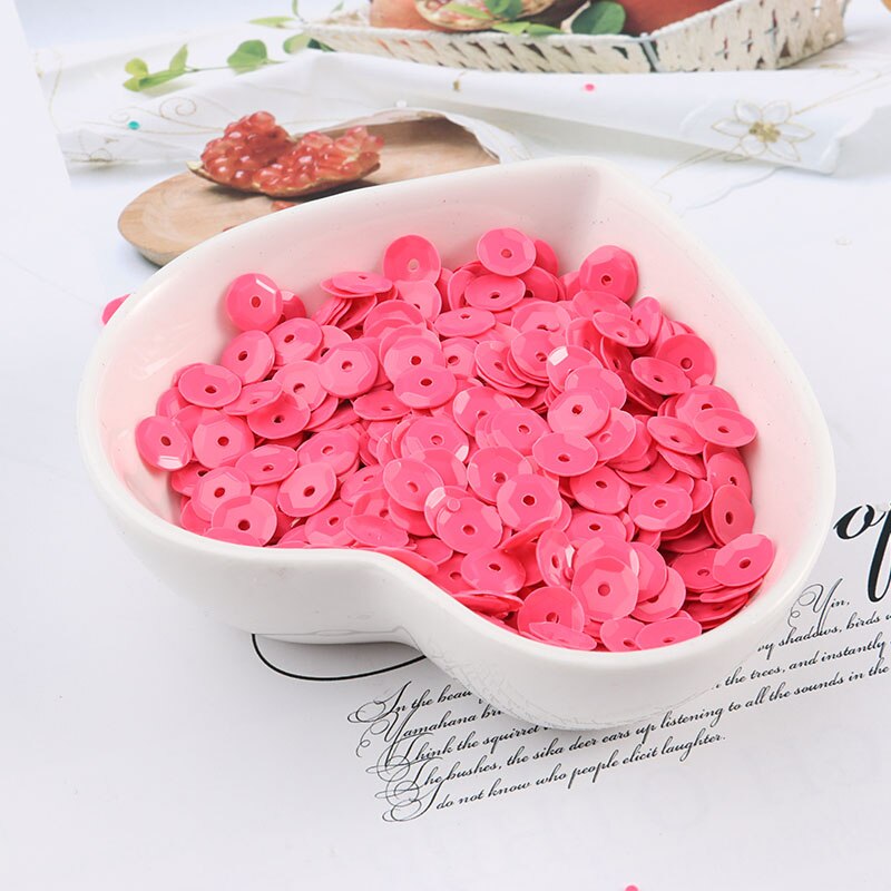 720Pcs 6Mm Cup Pailletten Pvc Effen Kleur Naaien Pailetten Diy Craft Scrapbook Bruiloft Decoratie Stof Halloween Party Verfraaien: Solid melon