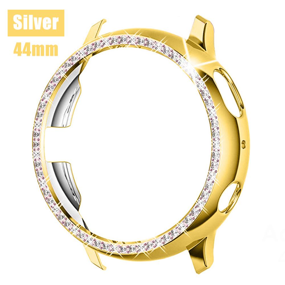 Protective Case For Samsung Galaxy Watch Active 2 40mm/44mm Cover Bumper Accessories Protector Full Coverage Screen Protection: Gold 44mm