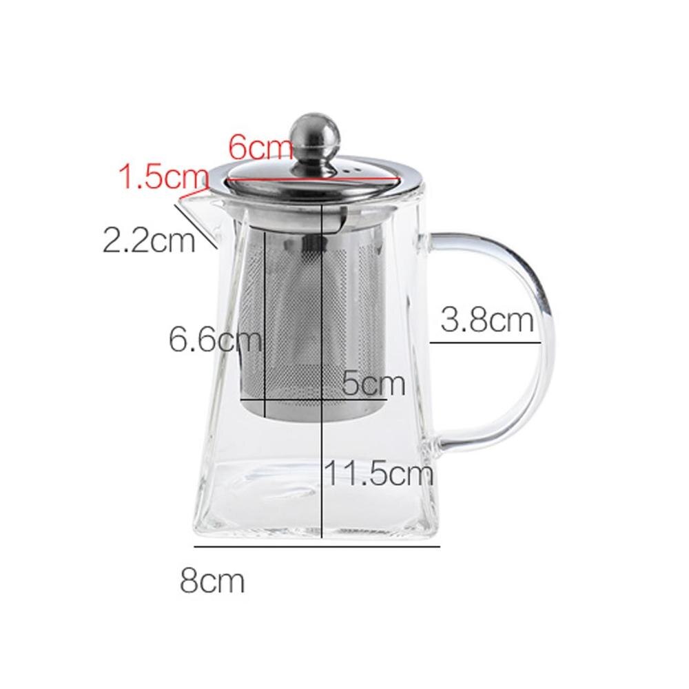 400/500 Ml Hoge Temperatuur Glazen Theepot Chinese Thee Set Puer Waterkoker Koffie Glas Maker Handig Office Tea Pot met Filter