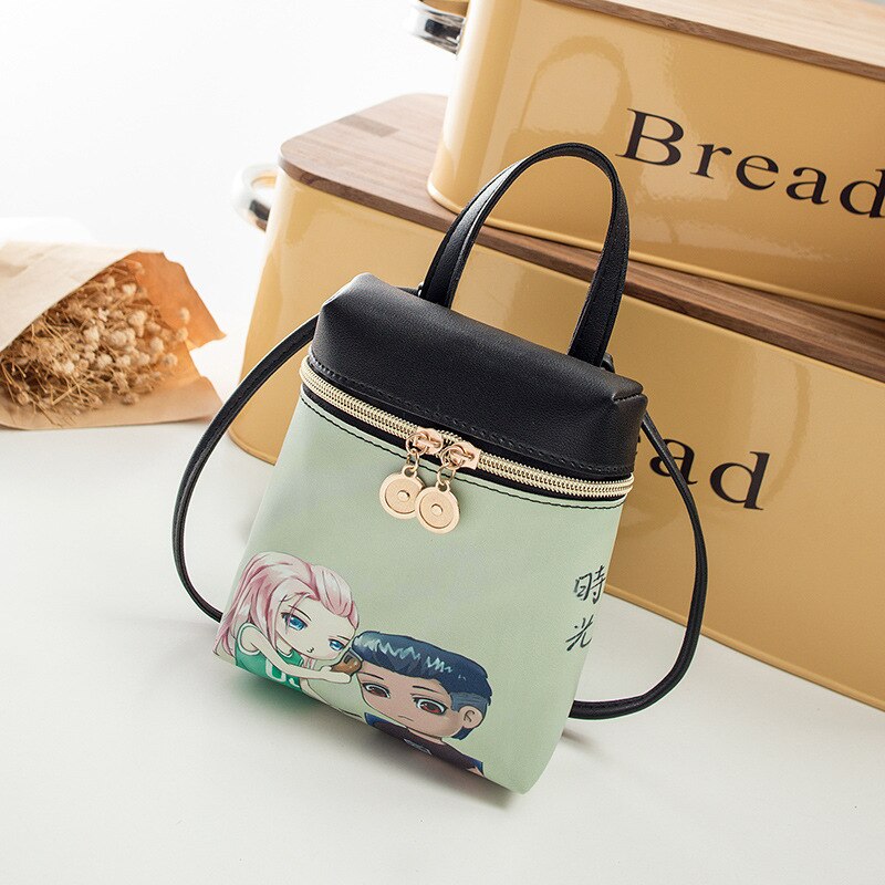Frauen Handtasche Neue lässig Karikatur Weibliche Bote Schulter Taschen Nette Crossbody Leder Taschen Mini Bär praktisch Tasche: Time