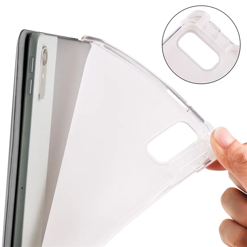 Pour Lenovo Idea Tab Pro étui avec porte-stylo à trois volets support arrière souple Coque pour Lenovo Idea Tab Pro 12.7 étui tb373fu
