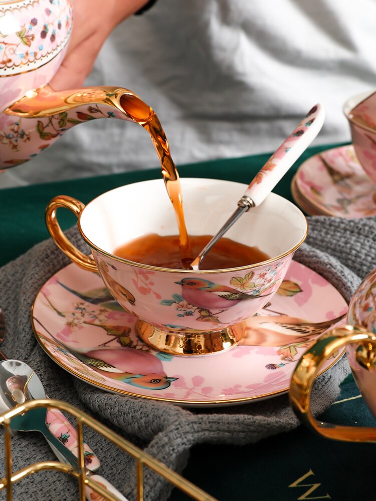 European-style coffee cup set Phnom Penh household high-end small luxury afternoon tea set with ceramics