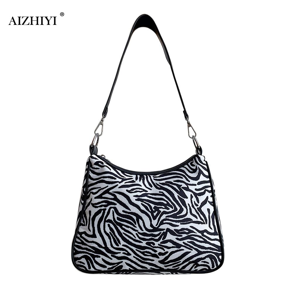 Zebra Ebene Gedruckt Handtasche Totes Frauen Oxford lässig Unterarm Schulter Taschen Tragbare Reise Straße Kupplungen: Default Title