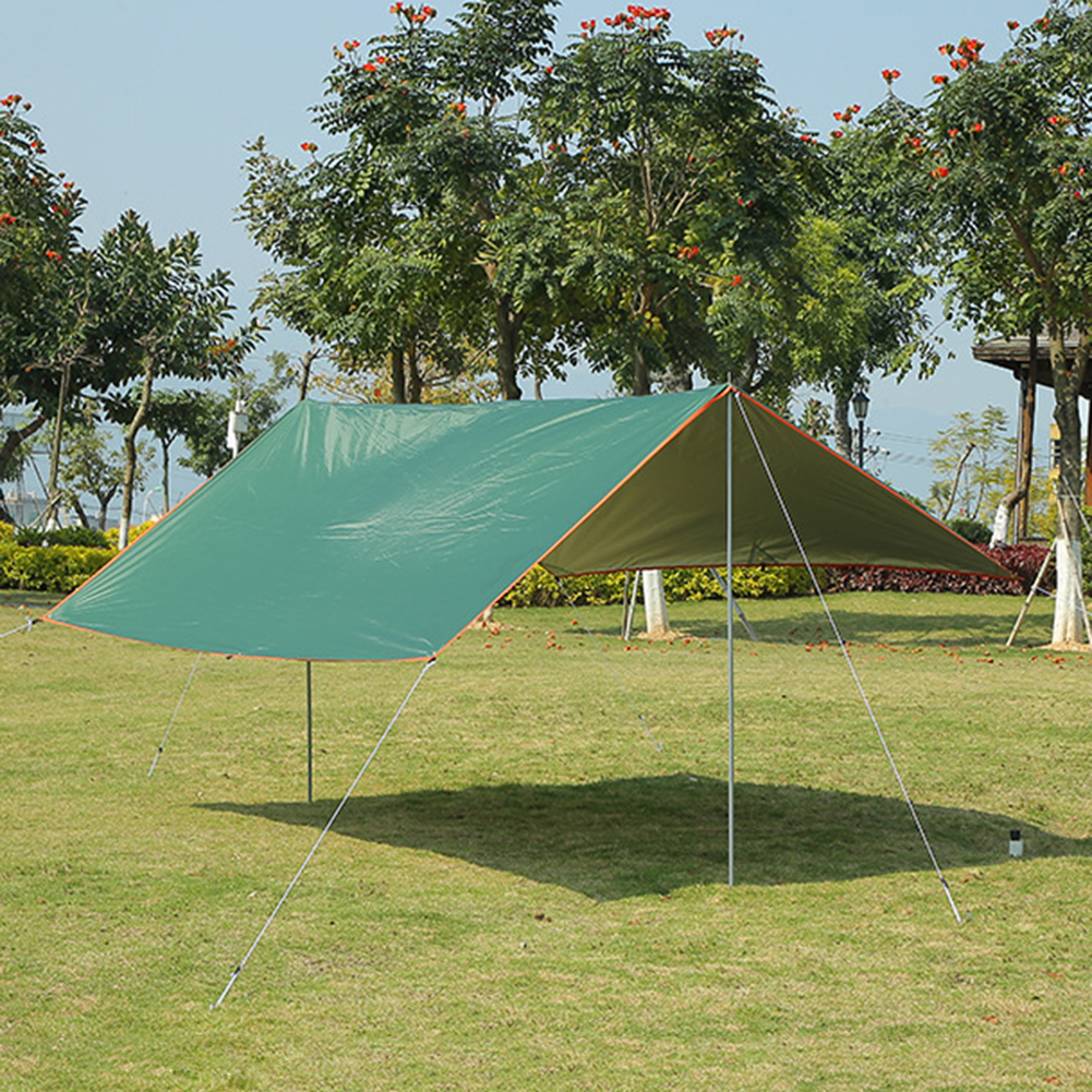 3 x 3m tarp tent awning waterproof shade ultralight garden canopy parasol outdoor camping hammock tourist beach sun shelter
