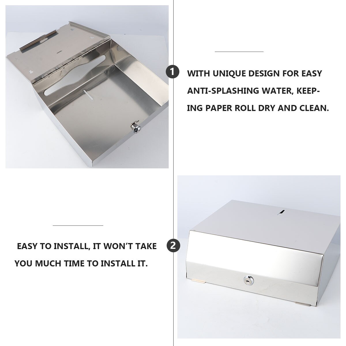 1pc Hand Towel Holder Stainless Steel Tissue Shelf for Bathroom Toilt