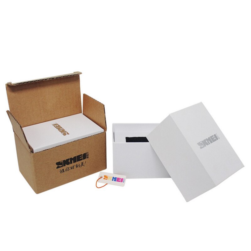 Skmei sport digitale horloges voor dames led digitale waterdichte polshorloges siliconen band complete kalender relogio feminino girl: Doos