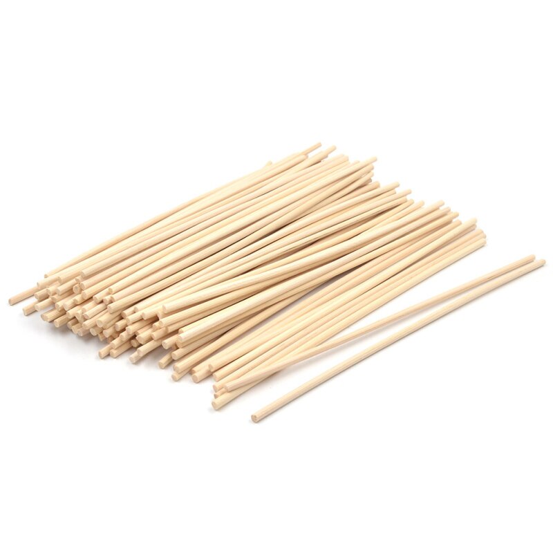 Difusor Carrizo de ratán de 3mm, palo de repuesto hecho a mano, palitos de ratán aromáticos, decoración del hogar, 100 Uds.