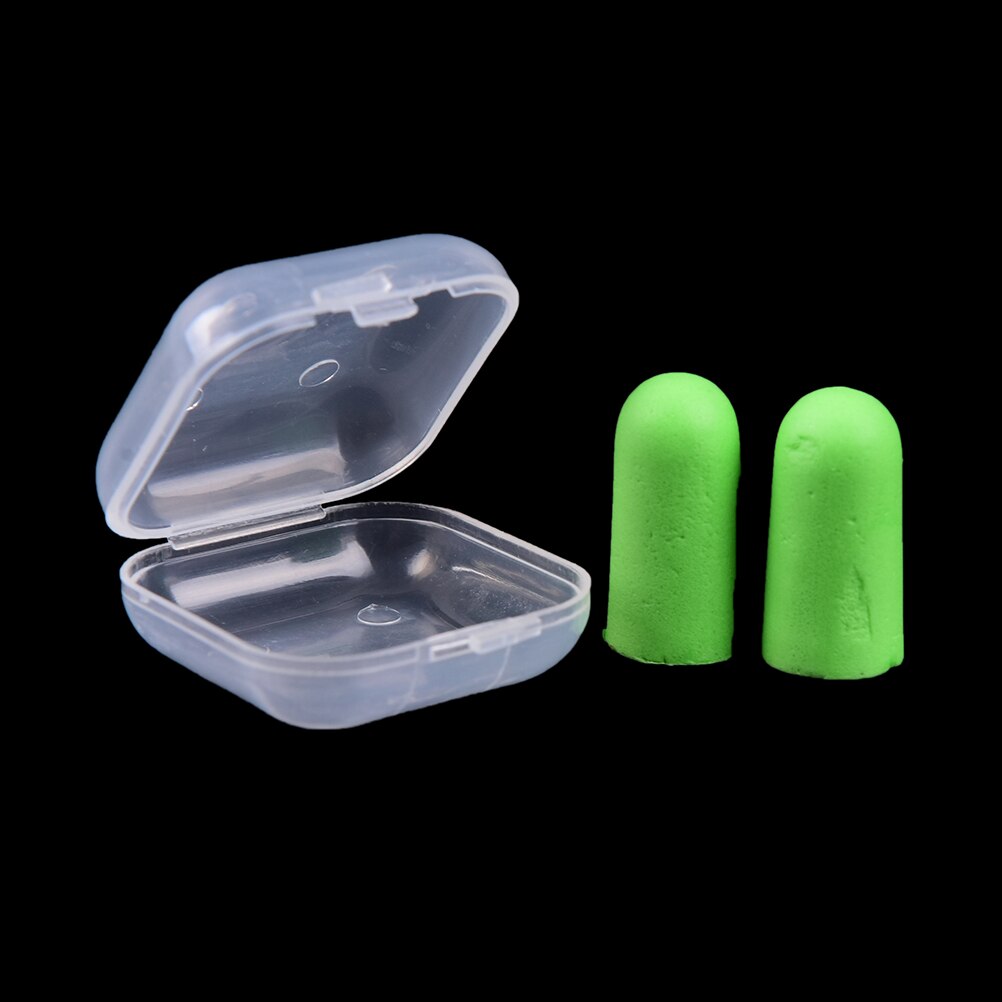 2PCS/1Pair Box-packed Comfort Earplugs Noise Reduction Silicone Soft Ear Plugs Swimming Silicone Earplugs Protective For Sleep: A green