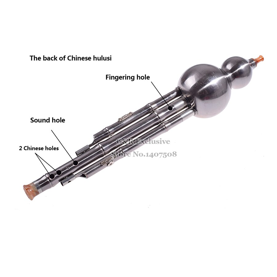 Chinese Flute Hululsi ABS Resin Gourd Flauta Cucurbit Wind Musical Instruments Traditional Calabash Flutes C/ Bb Key with Case