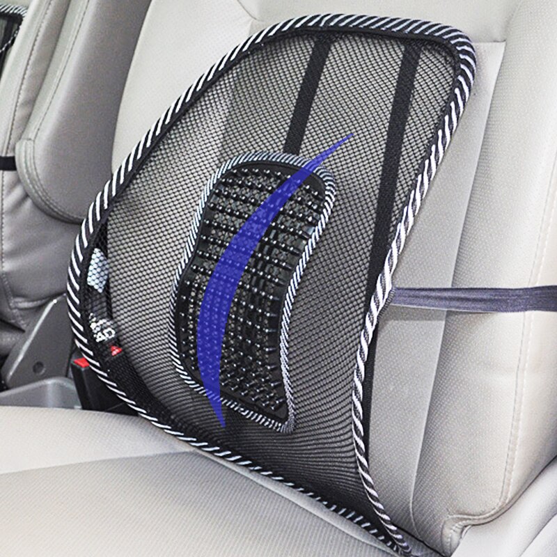 Cojín de masaje de espalda para soporte de silla del coche, respaldo de malla para alivio lumbar en asiento de oficina, hogar y camión