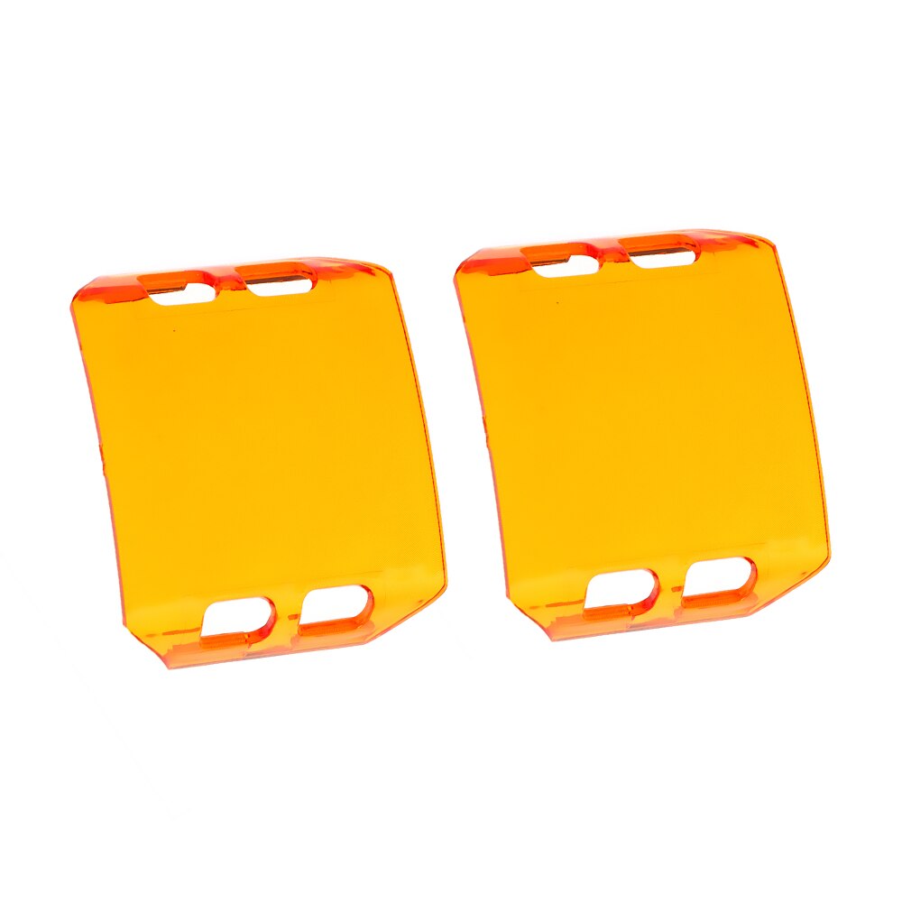 4 Inch 18W LED Light Cover Spot Fog Work Light Flood Dust Proof Protective Cover For Off-road SUV ATV Boat Bar Len: 2pcs Orange
