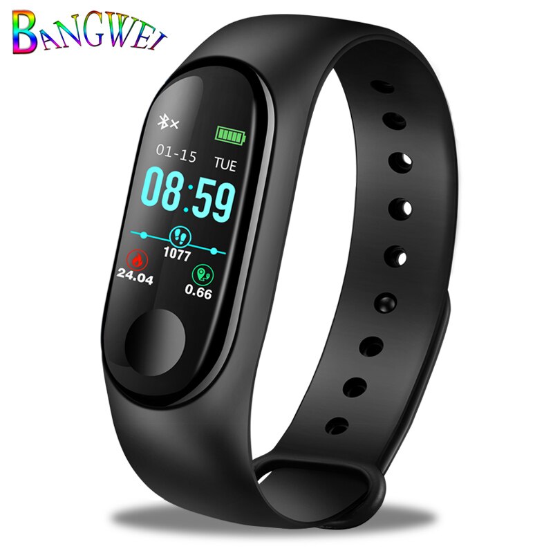 LIGE Women Smart Bracelet Heart Rate Blood Pressure oxygen Sleep Monitor Pedometer Fitness Sport Watch For Android ios + Strap: black