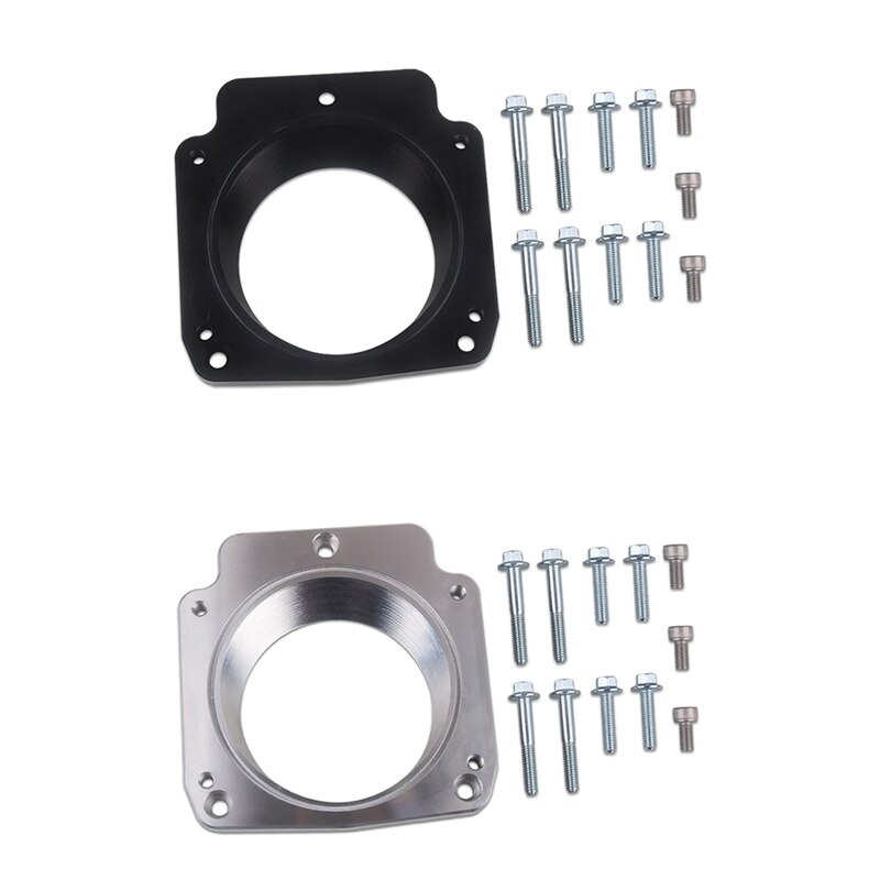 thumbnail image 2 of Throttle Body Adapter Gasket – 3-Bolt To 4-Bolt For LS Engine Trucks, Aluminum Alloy, Includes Gaskets & Screws 2 of 9