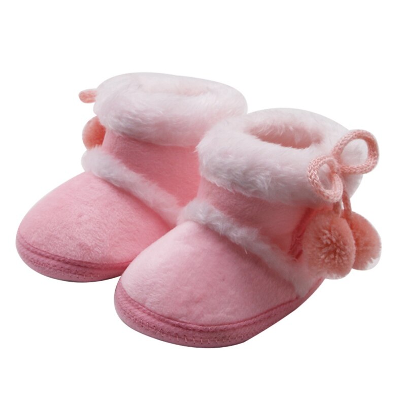 Pasgeboren Meisjes Jongens Schoenen Baby Laarzen Winter Babyschoenen Kwastje Bont Sneeuw Super Warm Prewalkers Soft Sole No-Slip booties