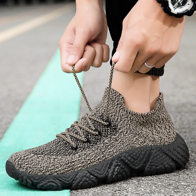 Xiaomi Youpin męskie buty trampki obuwie nowe siatki oddychające sportowe męskie latające dzianiny mieszkania mężczyźni trampki sznurowane mokasyny
