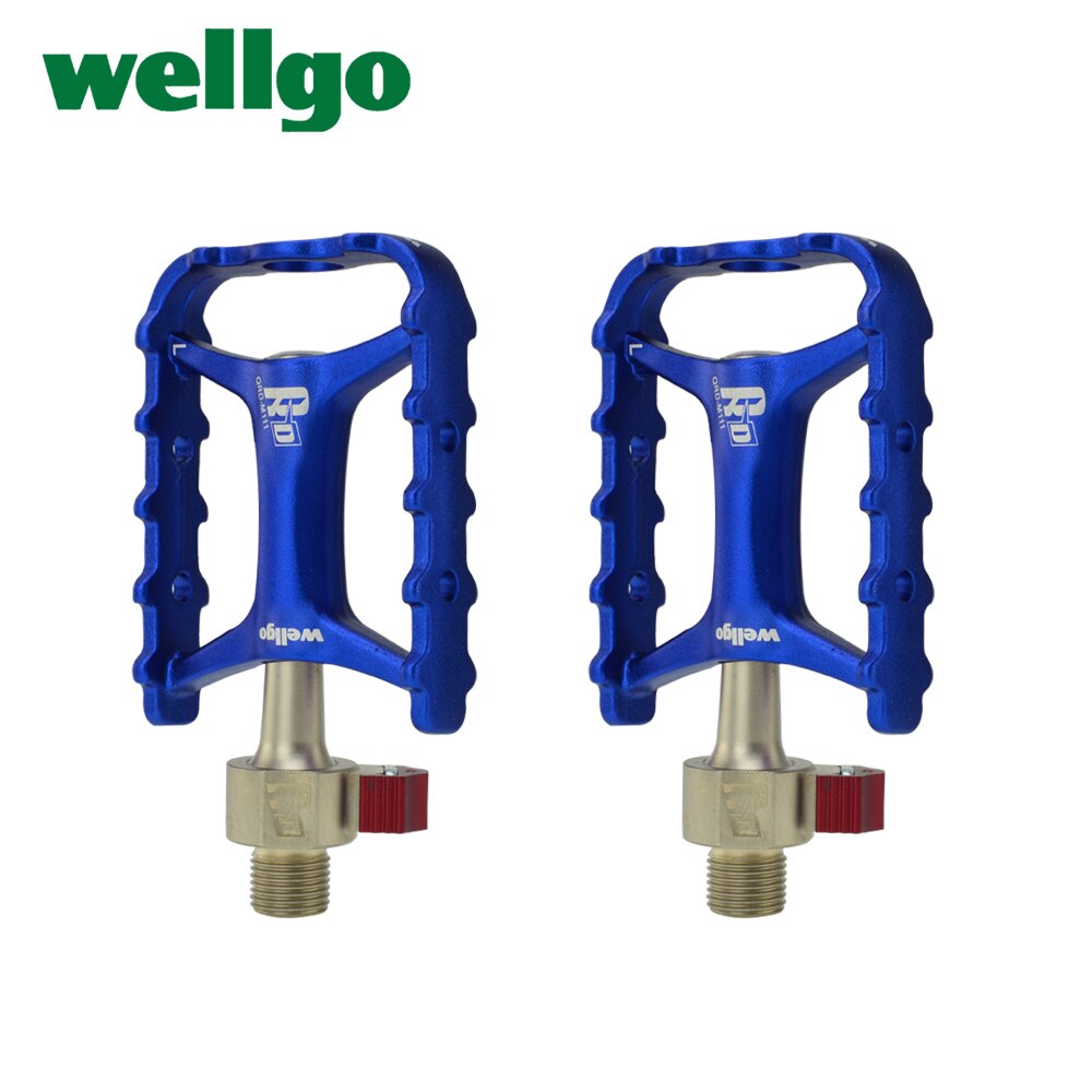 Wellgo M111 Non-Quick Quick Release Ultralight Aluminium Mtb Road Opvouwbare Fiets Pedalen Fietsen Lager Fiets Pedalen: M111 1nd Blue