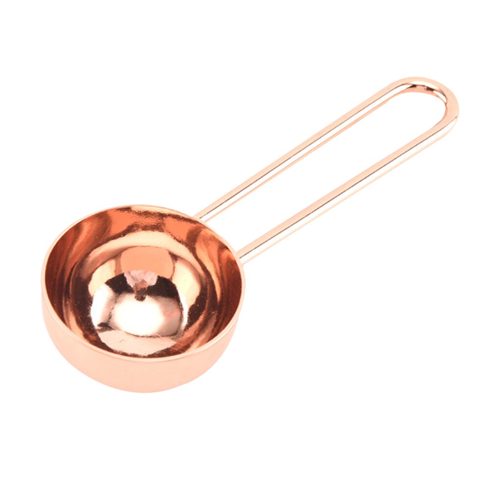 Kitchen Measuring Spoon Home Baking Cooking Flour Seasoning Coffee Powder Measuring Scoop, Rose Golden: 02