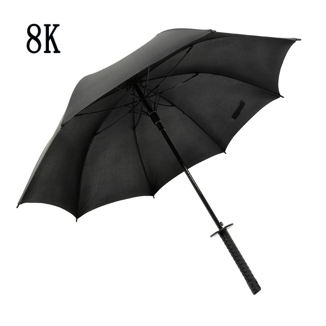Long Handle Samurai Sword Umbrella Japanese Ninja-like Large Windproof Sun Rain Straight Umbrella Auto Open For Man: 8K