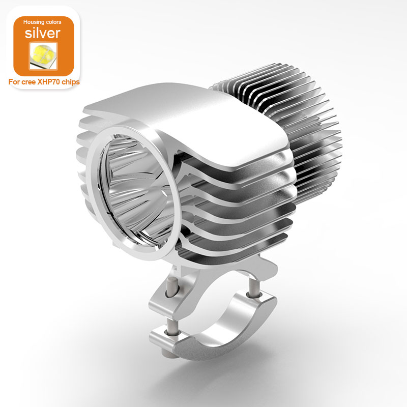 Apmatauto 1x LED Car External Headlight 18W 15W 10W 6W White High/Low Motorcycle DRL Headlamp Spotlight Drive Fog Spot Lights: 18w silver