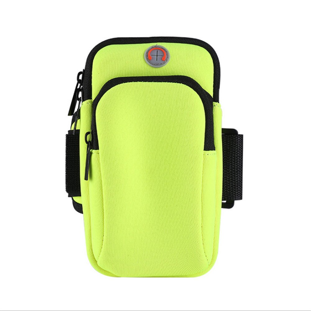Funda deportiva para brazo móvil para correr para hombre y mujer, bolso de muñeca para teléfono, equipo de Fitness, para exteriores: green