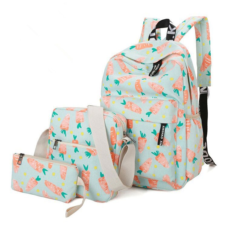 Schooltassen 3 sets/stuks orthopedische schooltassen rugzakken voor kinderen schooltas voor meisjes mochilas escolares infantis: Lichtblauw