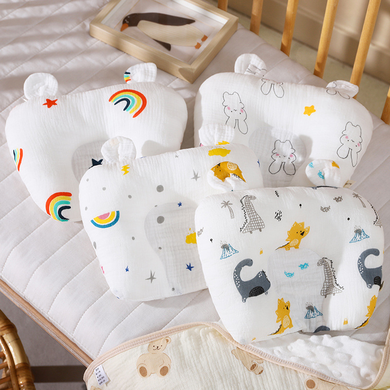 Soft and comfortable bear ear pillow, multifunctional cotton pillow, soft and washable baby pillow for home and outdoor use