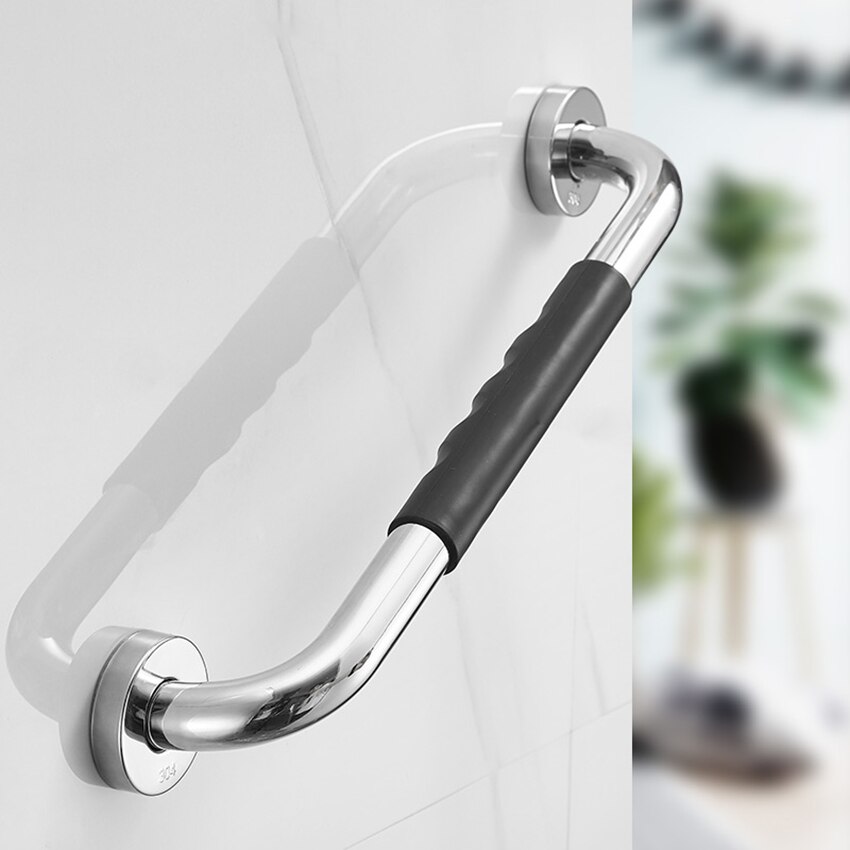 33cm/ 43cm Shower Grab Bar, Stainless Steel Bathroom Grab Bar with Rubber Cover, Shower Bath Handle, Grab Bars for Bathroom