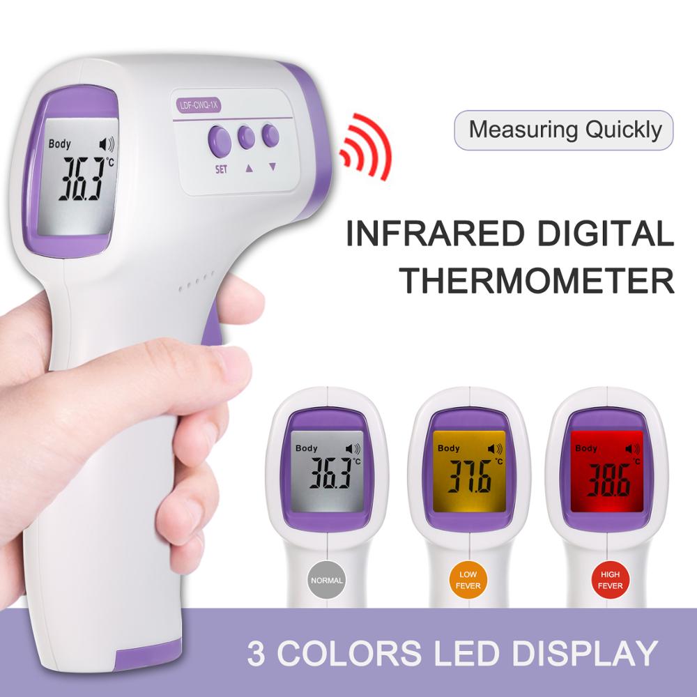 Voorhoofd Infrarood Thermometer Infrarojo Digitale Thermometer W/Lcd Backlight Contactloze Temperatuurmeting Meter Temperat: MD1071