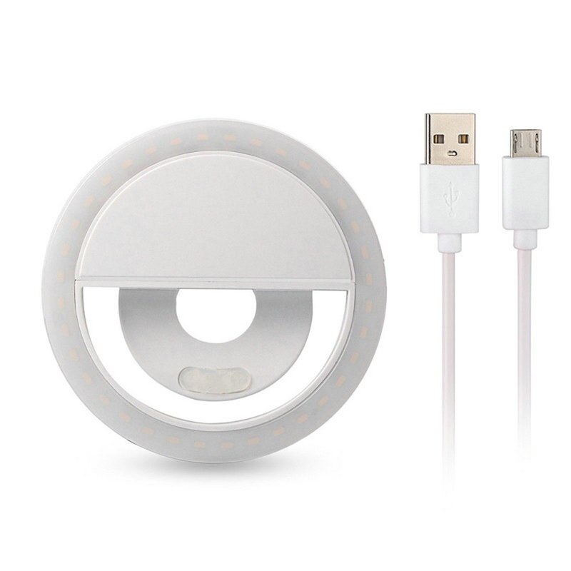 USB ladung FÜHRTE Selfie Ring Licht Handy Objektiv für Telefon Ergänzende Beleuchtung Nacht Dunkelheit Selfie Verbesserung Füllen Licht
