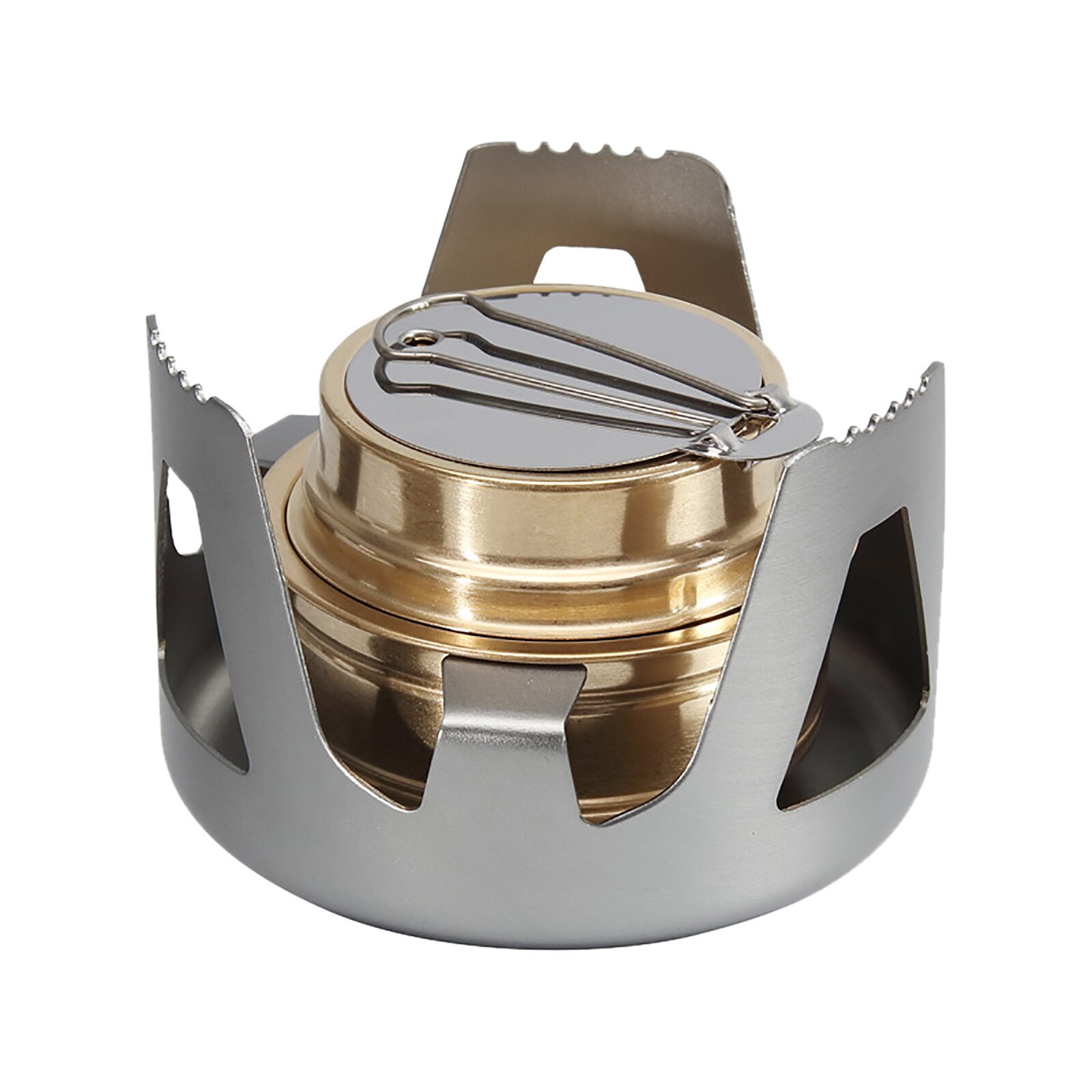 40# Mini Outdoor Portable Liquid Solid Alcohol Stove Field Stove Camping Vaporization Solid Alcohol Stove Stove Accessories